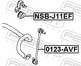 Mounting, stabiliser bar NSB-J11EF