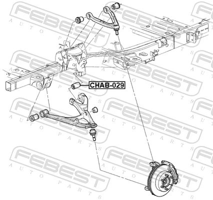 FEBEST CHAB-029 Mounting, control/trailing arm