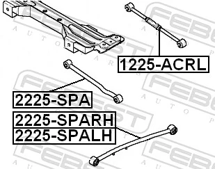 FEBEST 2225-SPARH Control/Trailing Arm, wheel suspension