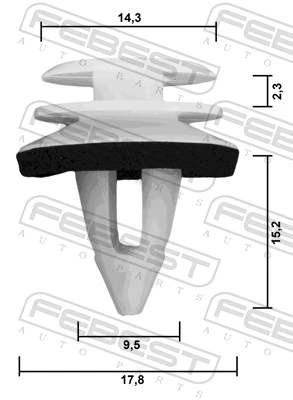 Retaining Clip, door panel 88570-071