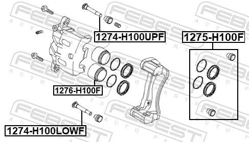 Piston, brake caliper 1276-H100F