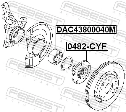 Wheel Bearing DAC43800040M