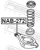 Mounting, control/trailing arm NAB-272
