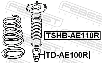 FEBEST TSHB-AE110R Protective Cap/Bellow, shock absorber
