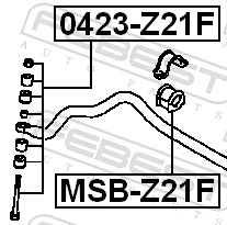 Mounting, stabiliser bar MSB-Z21F