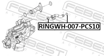 Gasket, coolant flange RINGWH-007-PCS10