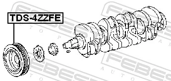 Belt Pulley, crankshaft TDS-4ZZFE