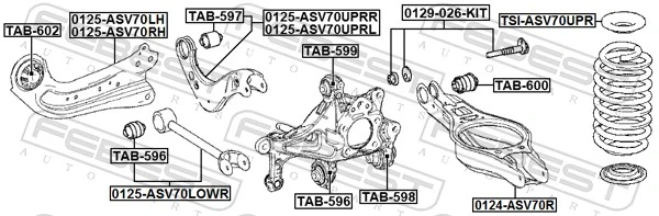 Control/Trailing Arm, wheel suspension 0125-ASV70LOWR