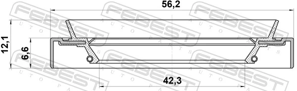 FEBEST 95HDS-44560712X Shaft Seal, drive shaft