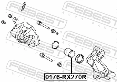 Piston, brake caliper 0176-RX270R