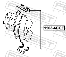 Accessory Kit, disc brake pad 1203-ACCF