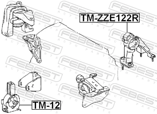 Mounting, engine TM-ZZE122R