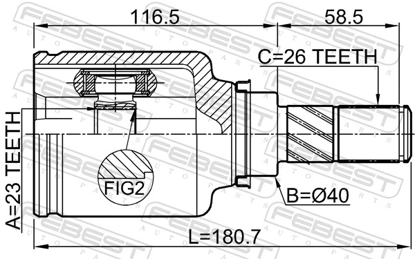 Joint Kit, drive shaft 0211-F15E