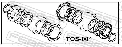 FEBEST TOS-001 Repair Kit, steering knuckle