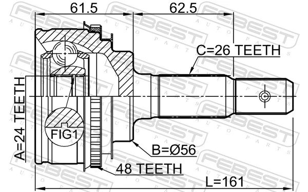 Joint Kit, drive shaft 0110-SXV20A48