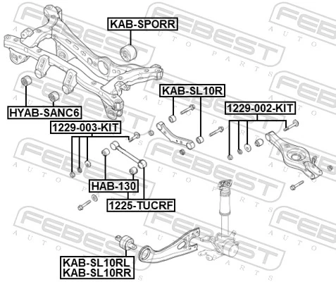 Control/Trailing Arm, wheel suspension 1225-TUCRF