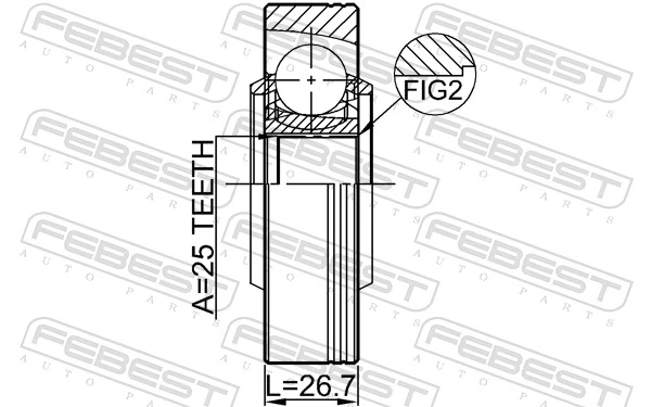 FEBEST 1911-X1SHAR Joint Kit, drive shaft