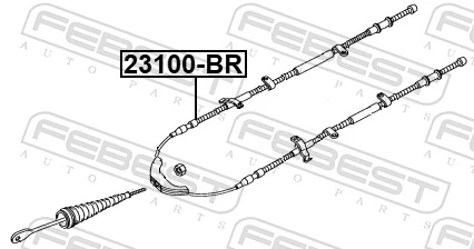 FEBEST 23100-BR Cable Pull, parking brake