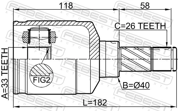 Joint Kit, drive shaft 2411-DUSTMTLH