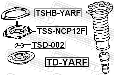 Suspension Strut Support Mount TSS-NCP12F
