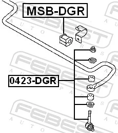 Link/Coupling Rod, stabiliser bar 0423-DGR