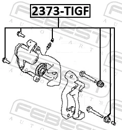 Bellow, brake caliper guide 2373-TIGF