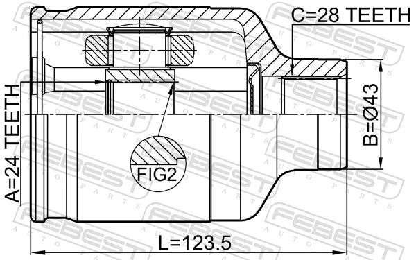 Joint Kit, drive shaft 2211-CLARRH