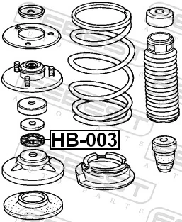 Rolling Bearing, suspension strut support mount HB-003