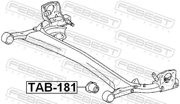FEBEST TAB-181 Bushing, axle beam