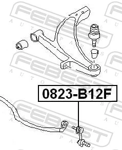 Link/Coupling Rod, stabiliser bar 0823-B12F