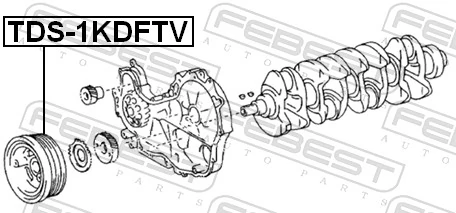 Belt Pulley, crankshaft TDS-1KDFTV
