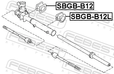 FEBEST SBGB-B12L Mounting, steering gear