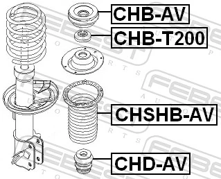 Suspension Strut Support Mount CHB-AV