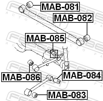 Mounting, control/trailing arm MAB-081