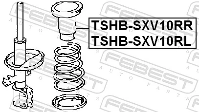 FEBEST TSHB-SXV10RR Protective Cap/Bellow, shock absorber