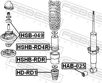 Protective Cap/Bellow, shock absorber HSHB-RD4R