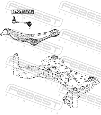 FEBEST 2423-MEGF Link/Coupling Rod, stabiliser bar