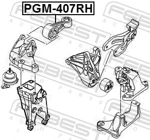 Mounting, engine PGM-407RH