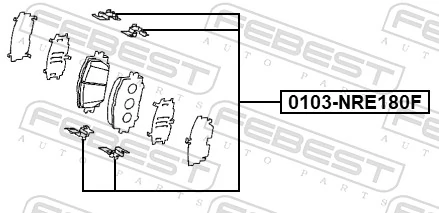 Accessory Kit, disc brake pad 0103-NRE180F