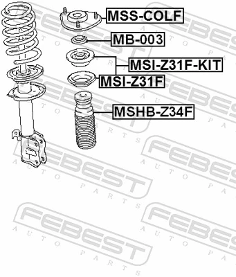 FEBEST MSS-COLF Suspension Strut Support Mount