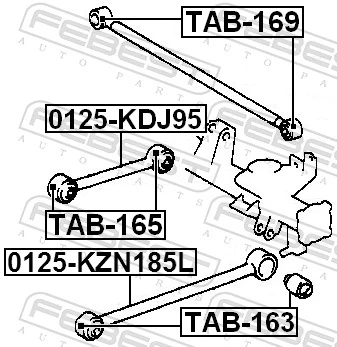 FEBEST 0125-KDJ95 Control/Trailing Arm, wheel suspension