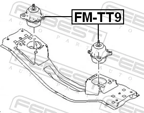Mounting, engine FM-TT9