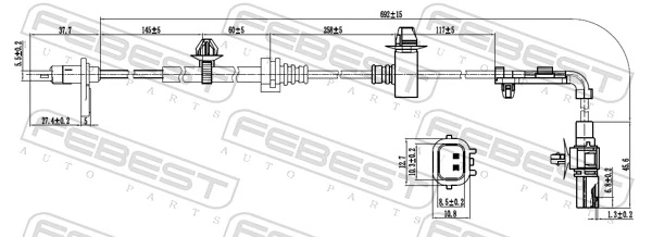 Sensor, wheel speed 03606-001