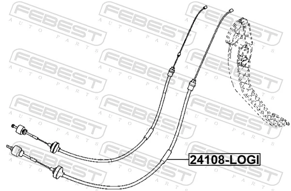 Cable Pull, clutch control 24108-LOGI