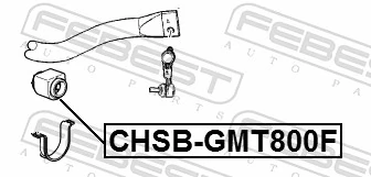 FEBEST CHSB-GMT800F Mounting, stabiliser bar