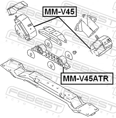 FEBEST MM-V45ATR Mounting, engine