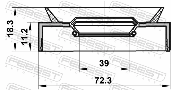 FEBEST 95PAY-40721118X Shaft Seal, drive shaft