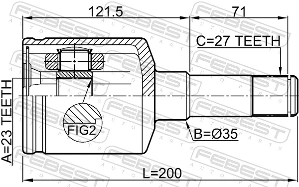 FEBEST 1011-EPICLH Joint Kit, drive shaft