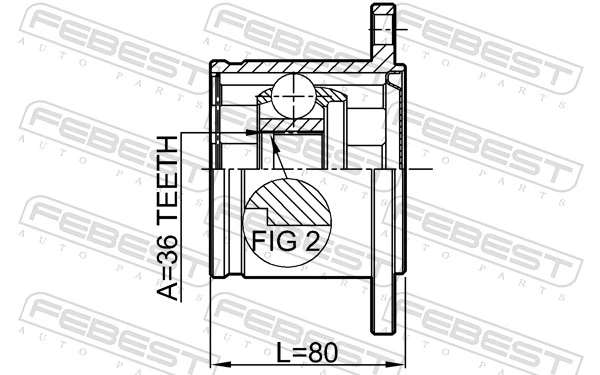 FEBEST 0211-A60 Joint Kit, drive shaft