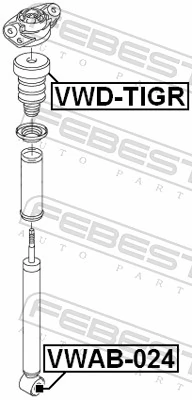 Bush, shock absorber VWAB-024
